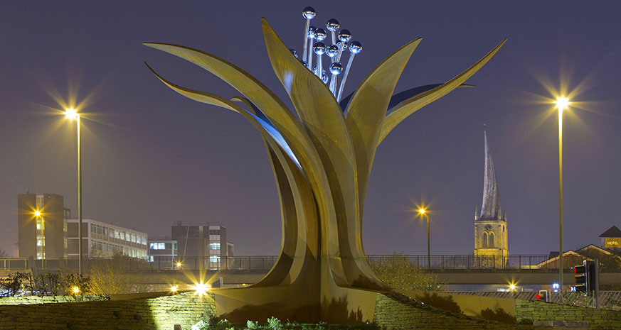 Growth Sculpture Horns bridge Roundabout