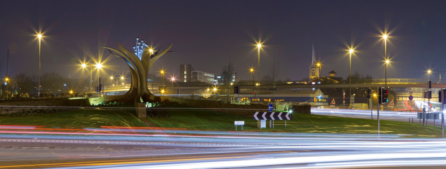 Growth Sculpture Horns Bridge Roundabout Chesterfield