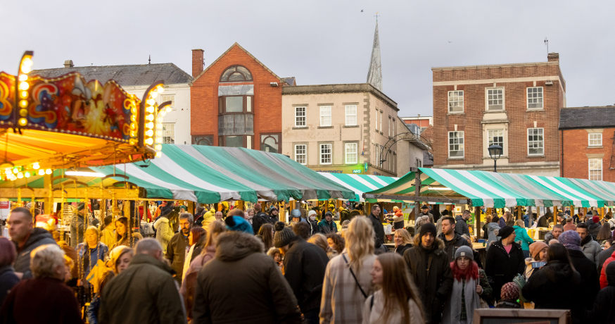 Chesterfield Market at Christmas