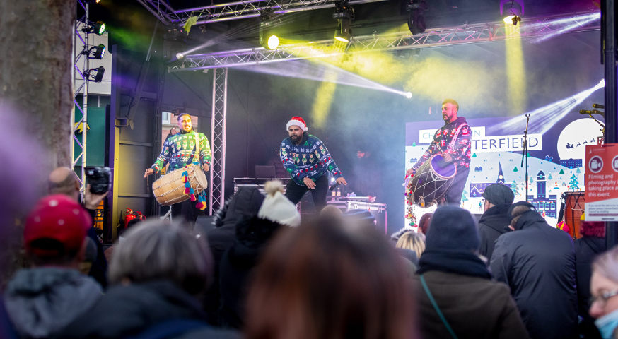Chesterfield Christmas Lights Switch On Stage