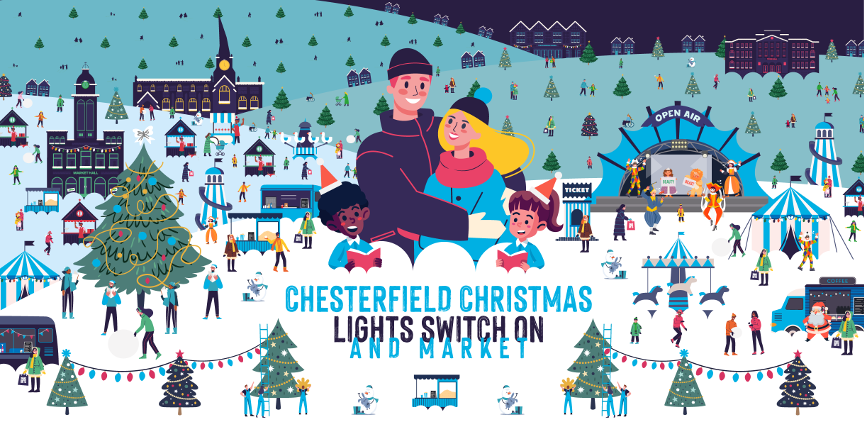 Chesterfield Christmas Lights Switch on and Market