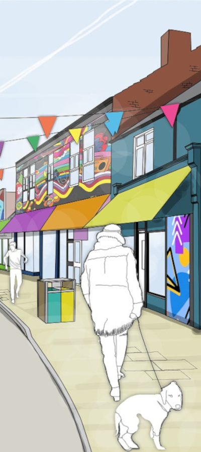 Artists impression of Staveley High Street