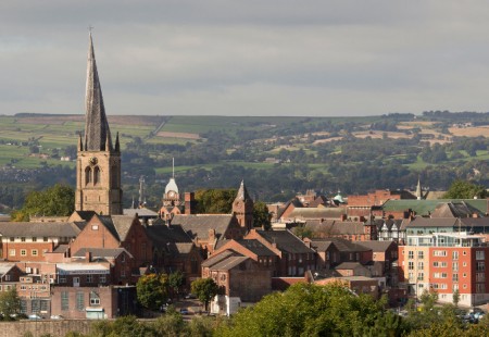 View of Chesterfield town centre