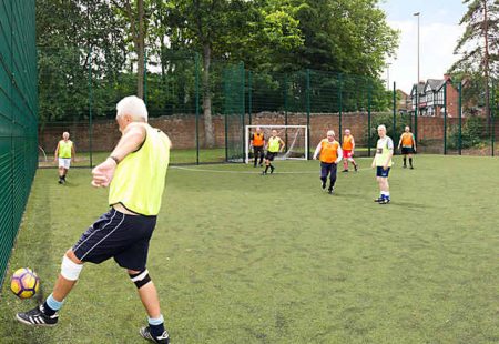 Walking football at Queens Park Chesterfield