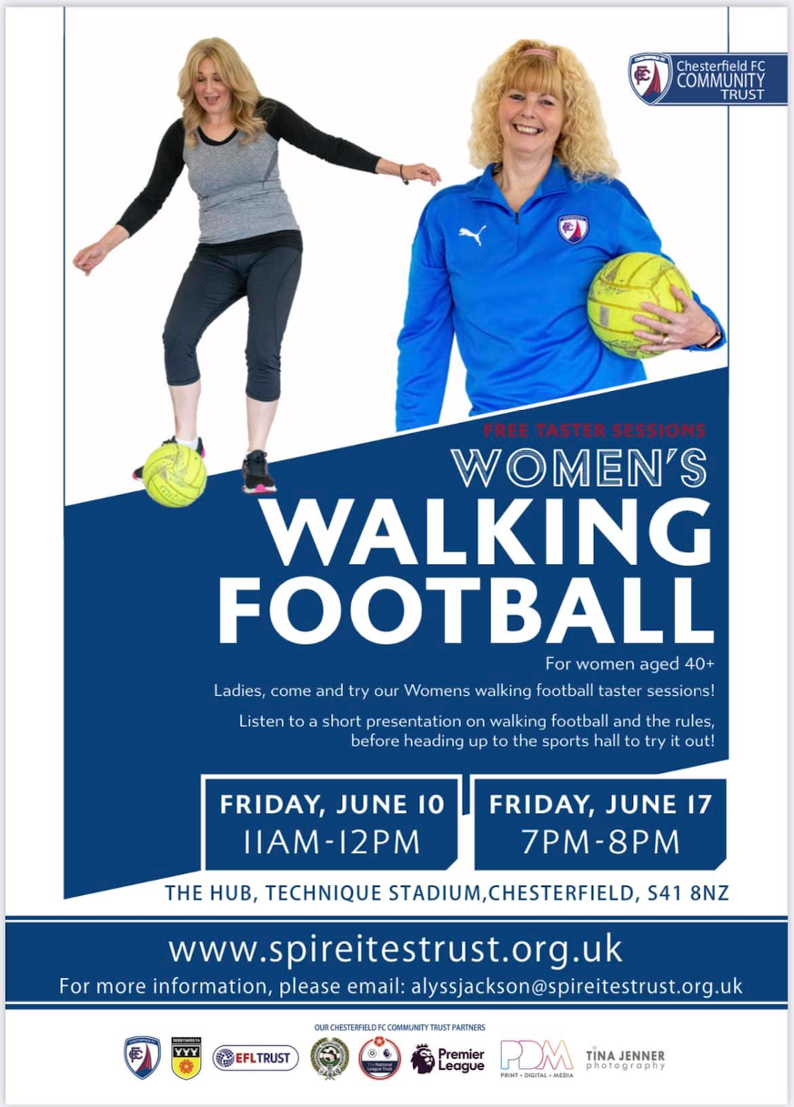 Try Women's Walking Football Destination Chesterfield Destination