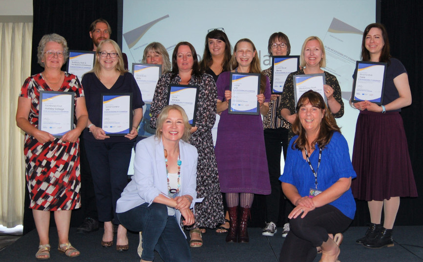 Derbyshire businesses collect their ‘Accessibility Champions’ certificates after completing a unique new scheme through Marketing Peak District & Derbyshire
