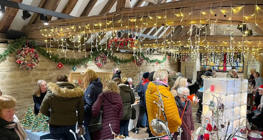 Christmas Light Switch On and Market Dronfield Hall Barn