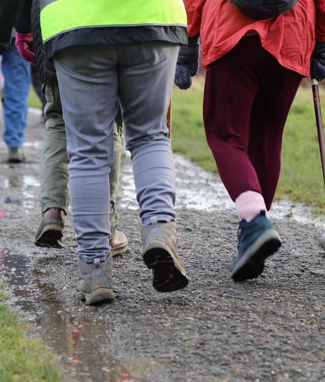 Walkers in Holmebrook Valley Country Park