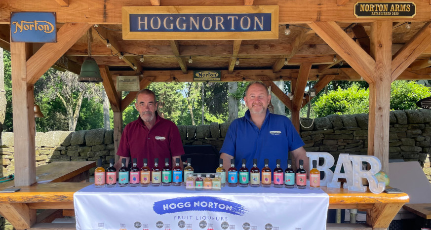Hogg Norton selling drinks at the Norton Arms