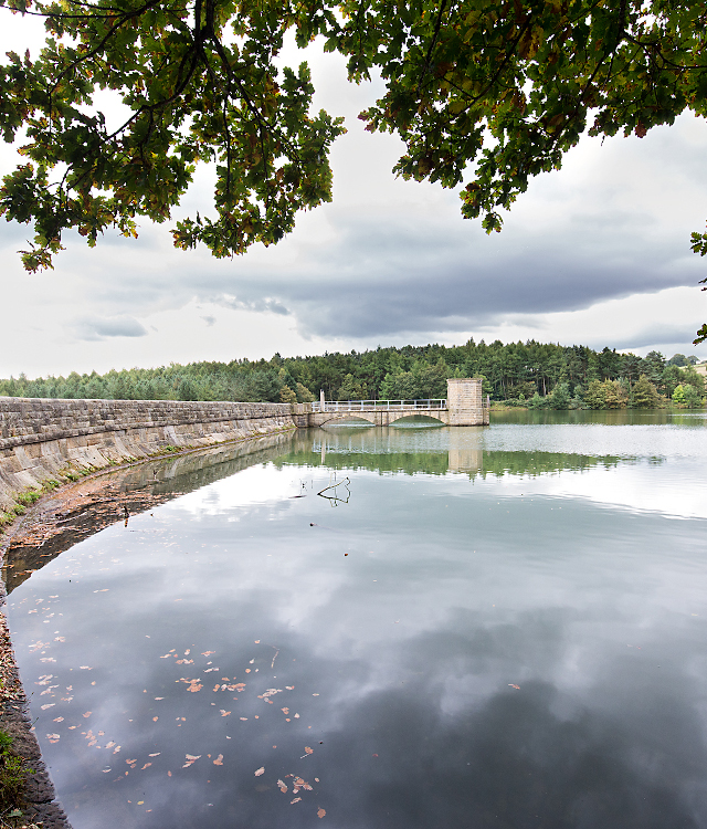 A view of Linacre Reservoir in Chesterfield