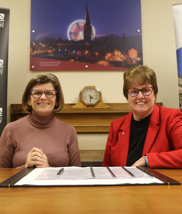 Professor Kathryn Mitchell and Cllr Tricia Gilby