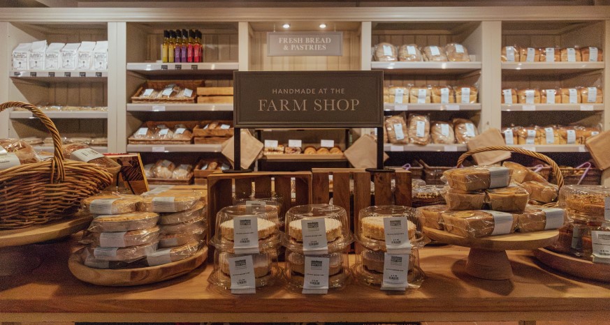 Chatsworth Farm Shop cakes and bakes selection
