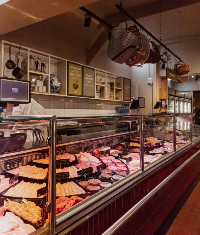 Chatsworth farm shop refurbishment meat counter