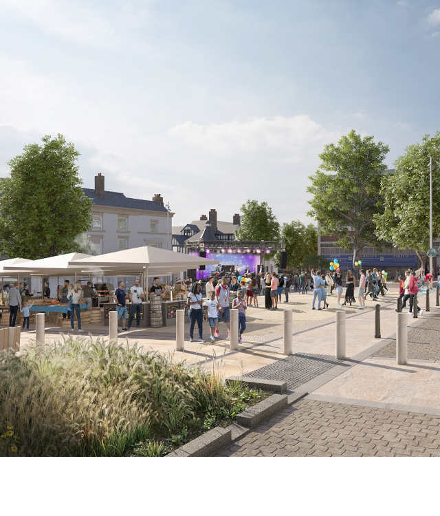 Creating contemporary spaces in Chesterfield and Staveley town centres 