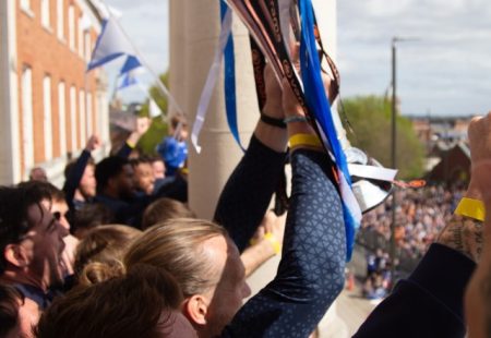 Chesterfield FC trophy parade town hall