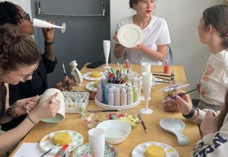 Pottery painting at Colour Collective Pottery Painting & Well-Being Studio