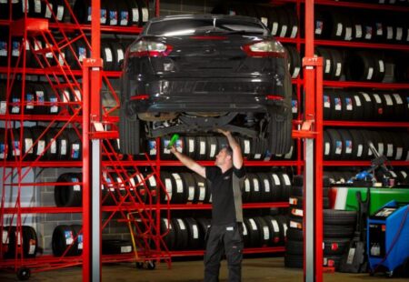 Mechanic working on car at Eden Tyres & Servicing