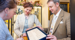 Shopping for jewellery inside Adorn.