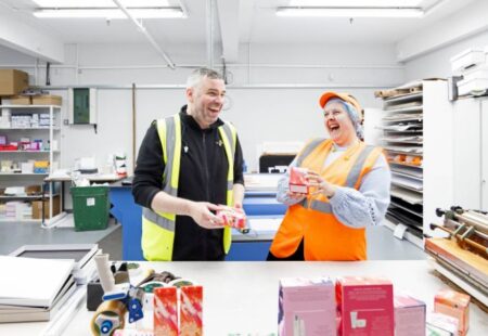 Staff at Robinson, local manufacturing business, engineering products