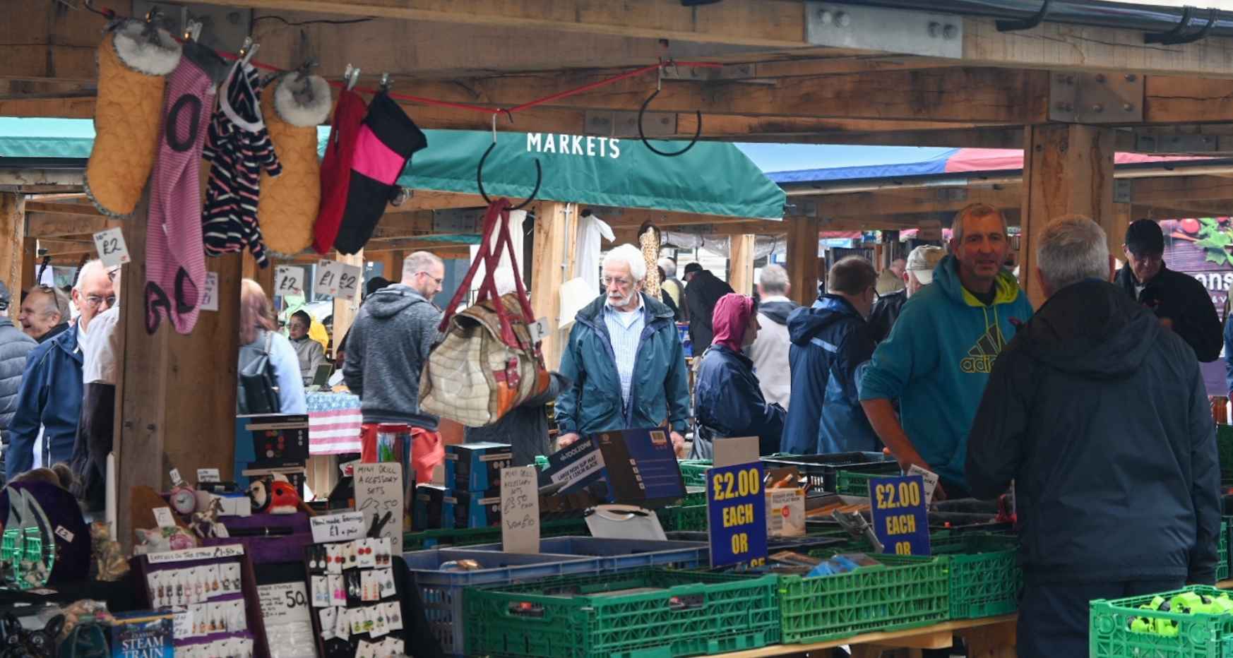 People exploring Chesterfields' Thursday Flea Market