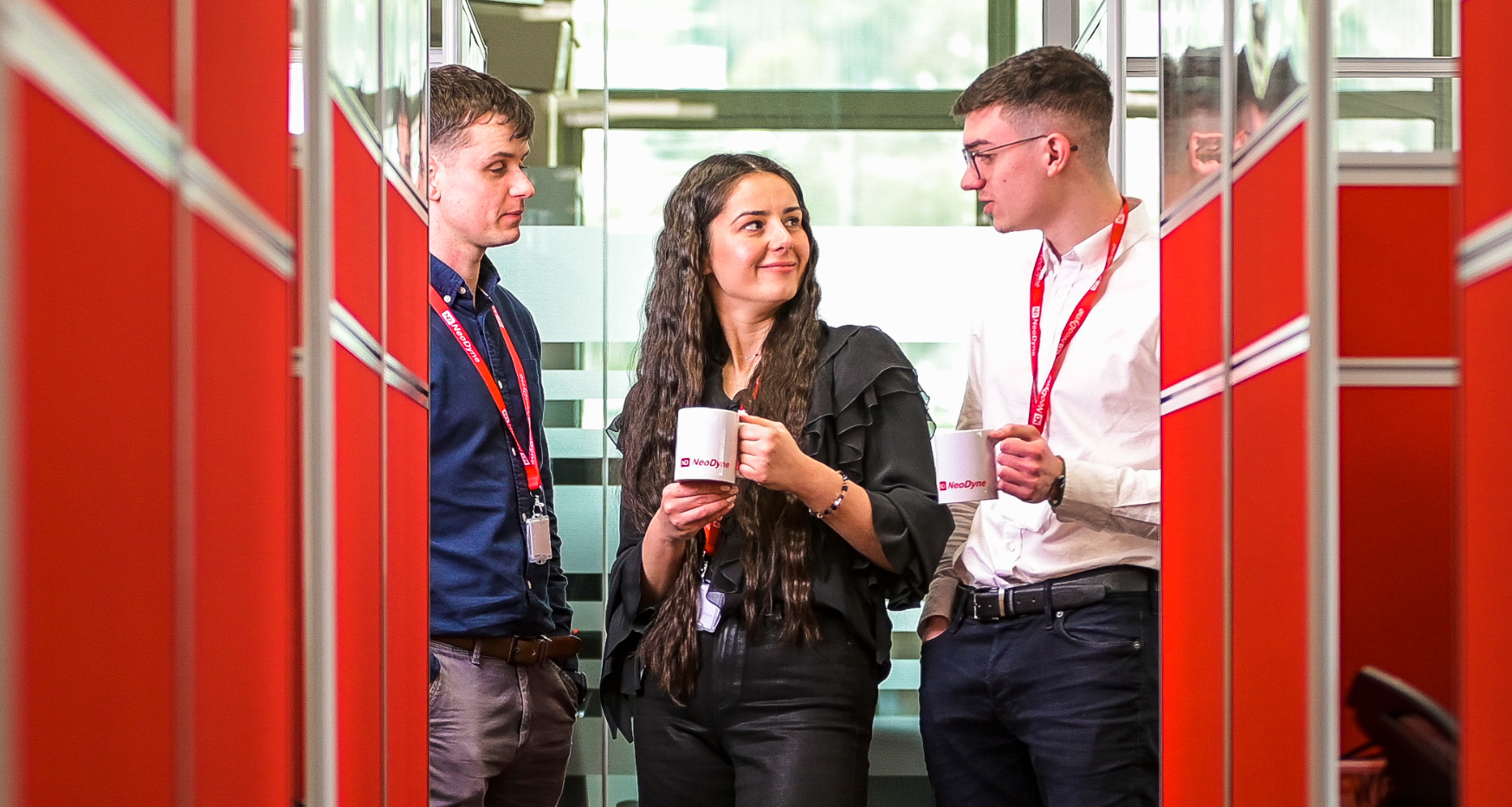 Neodyne two males and a female