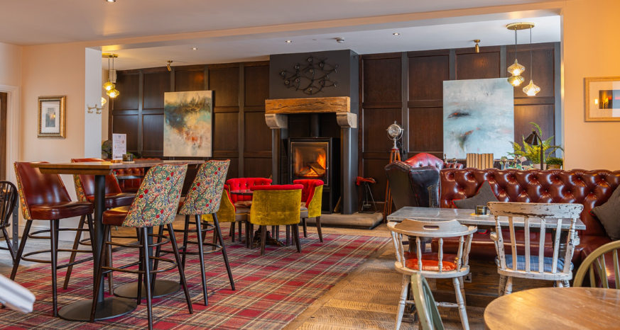 The Tickled Trout fireplace