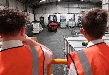 Made in Chesterfield School visit to Aztec Oils