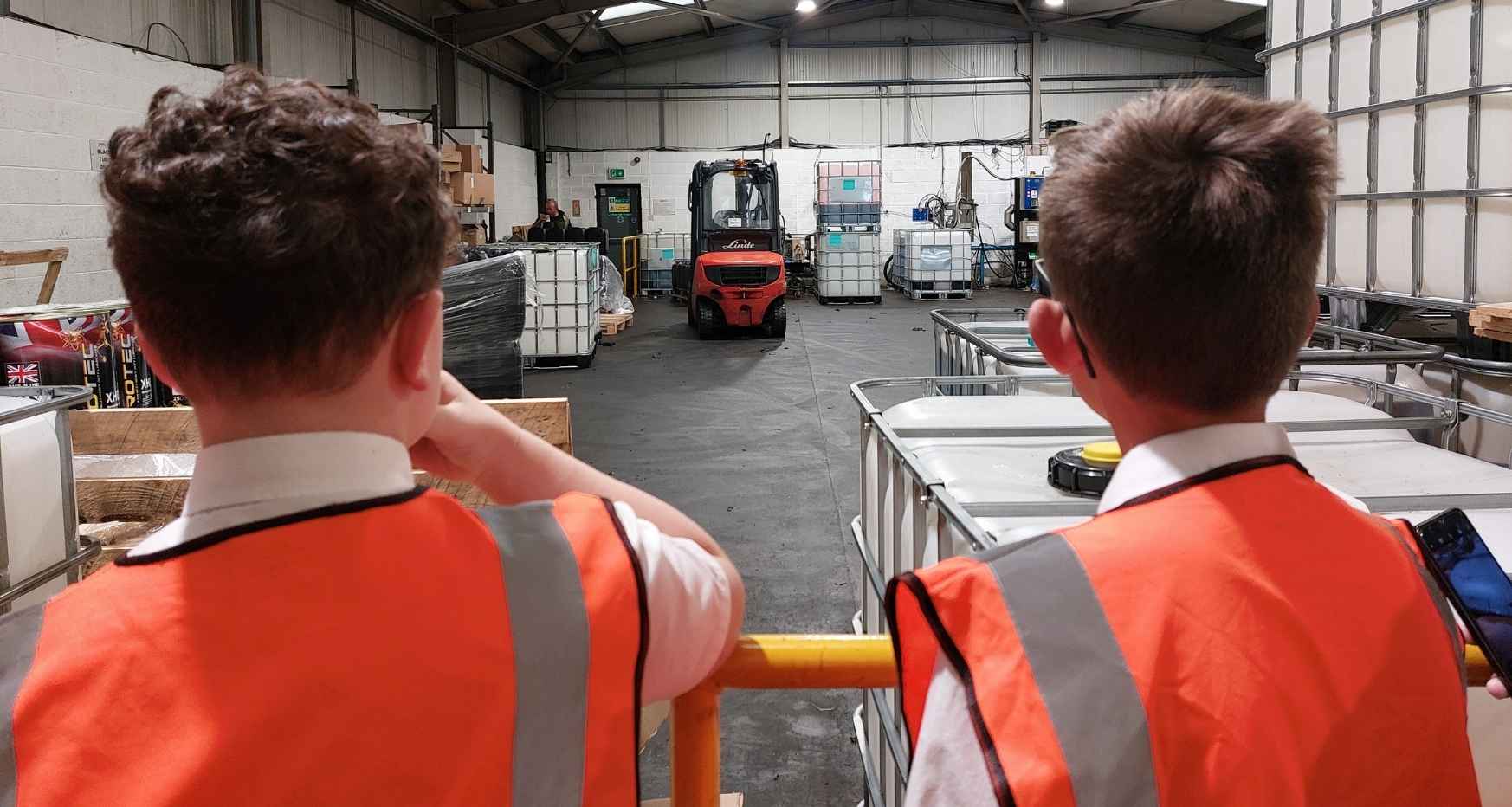 Made in Chesterfield School visit to Aztec Oils