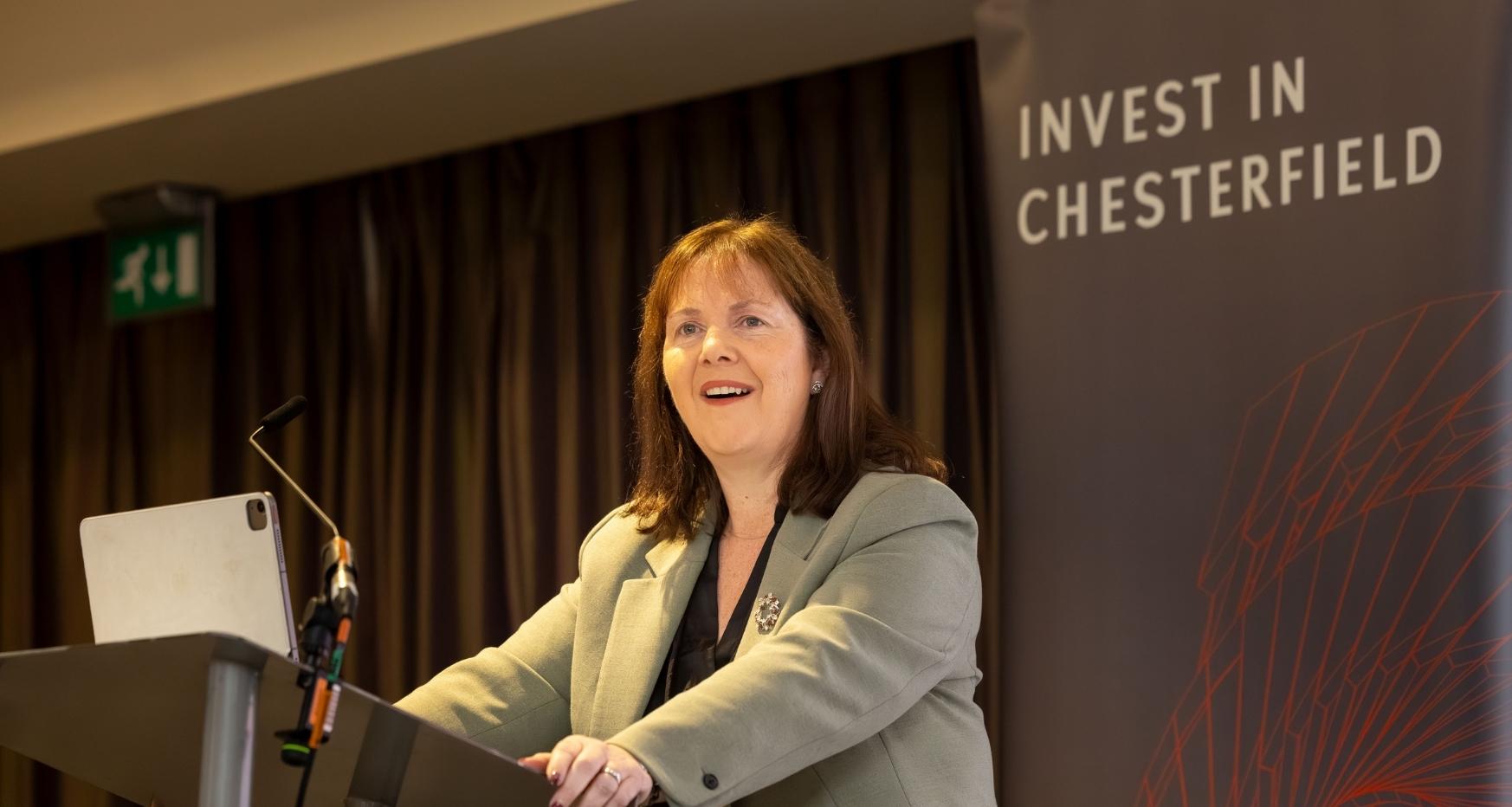 Mayor Claire Ward speaking at Chesterfield Investment Summit