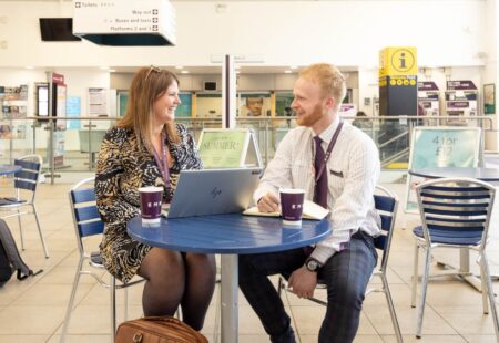 East Midlands Railway meeting at Chesterfield station