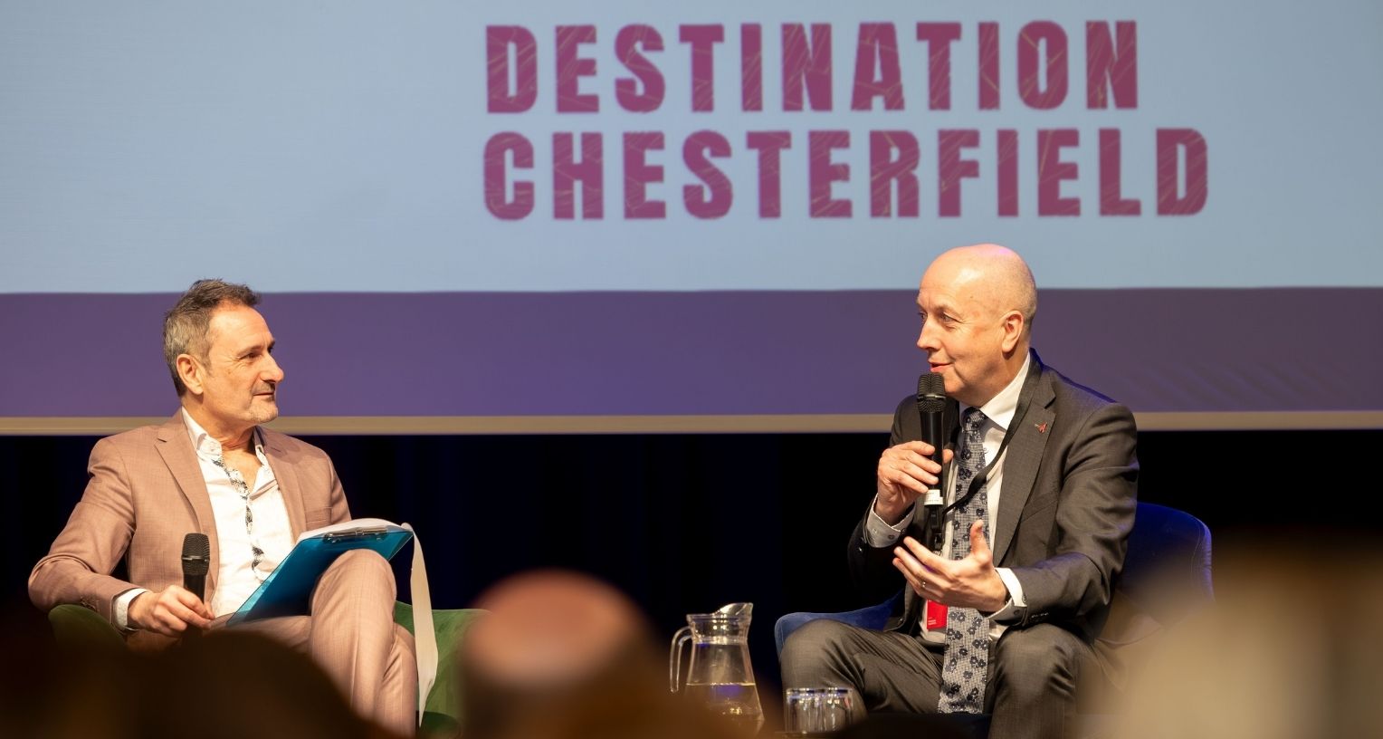 Huw Bowen in conversation with Phil Bramley at the Celebrate Chesterfield Business Conference.