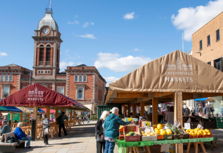 Outside market town centre