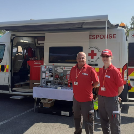 Emergency response team demonstrating the work they do