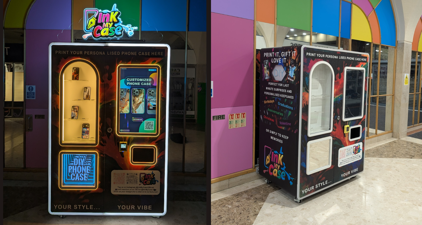 Ink My Case vending machine