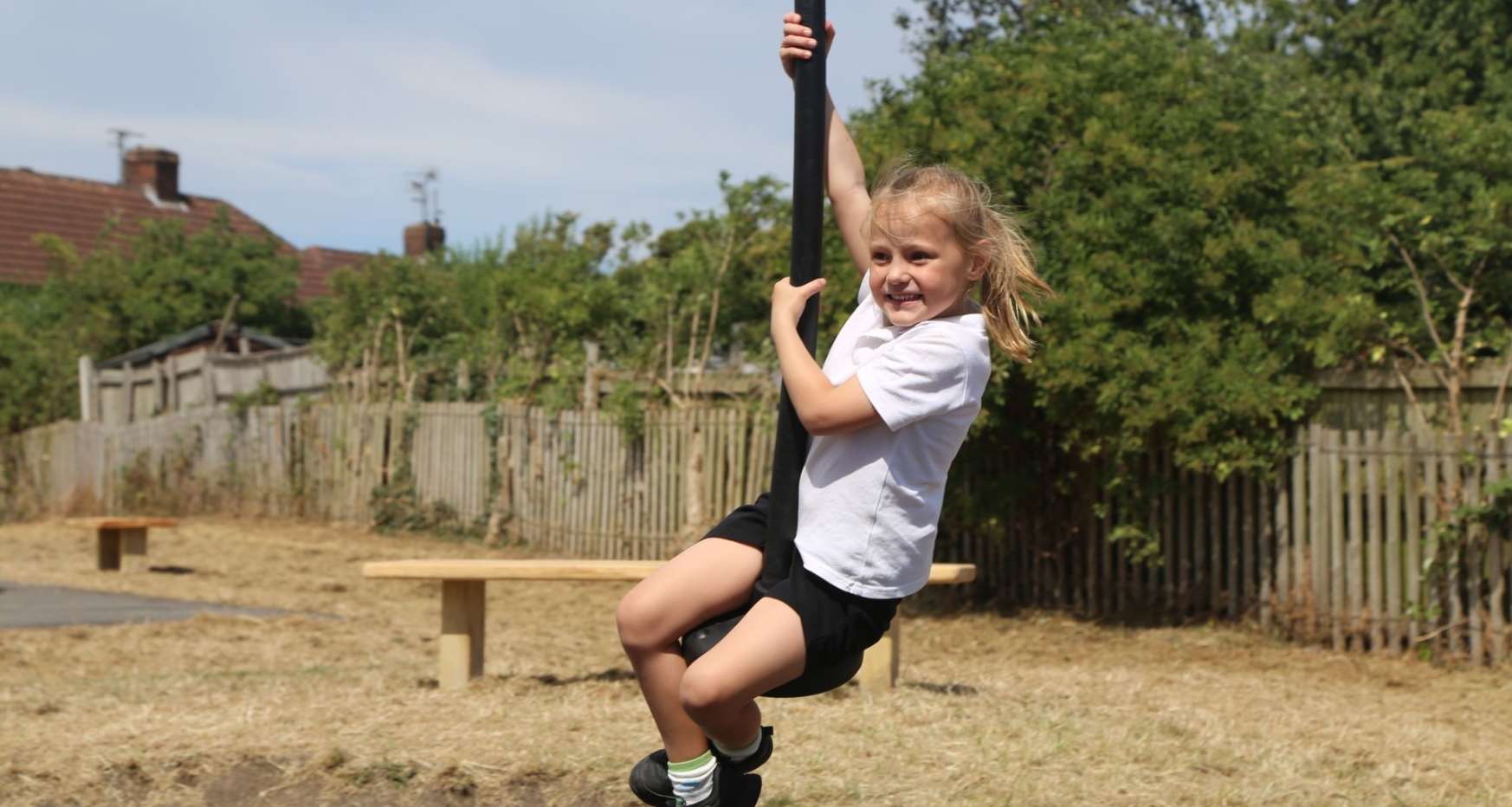 Children from Duckmanton Primary School on new park on West Crescent in Duckmanton