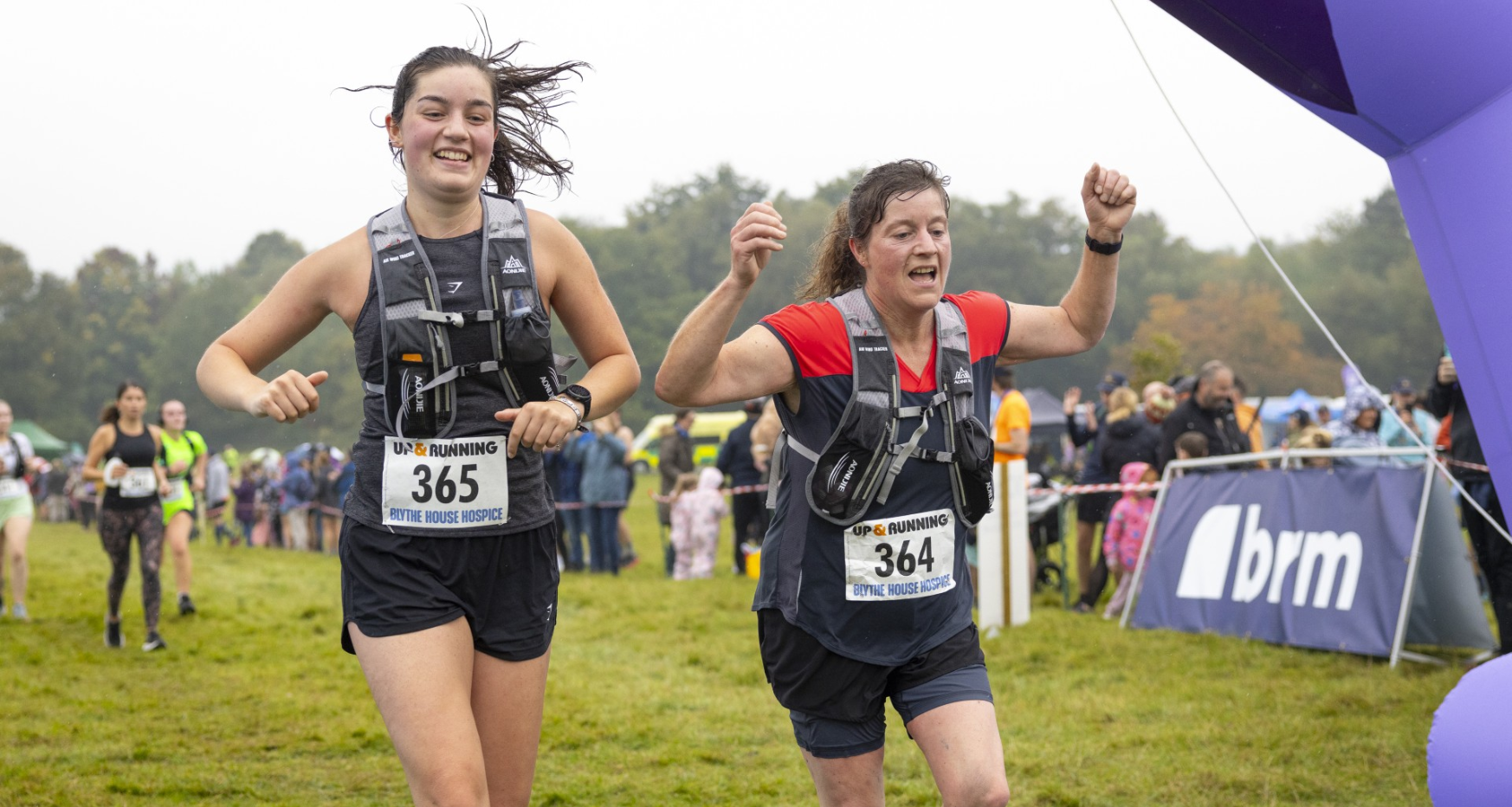 Participants at the finish line of the 2025 Blythe House Hospice Chatsworth 10K.