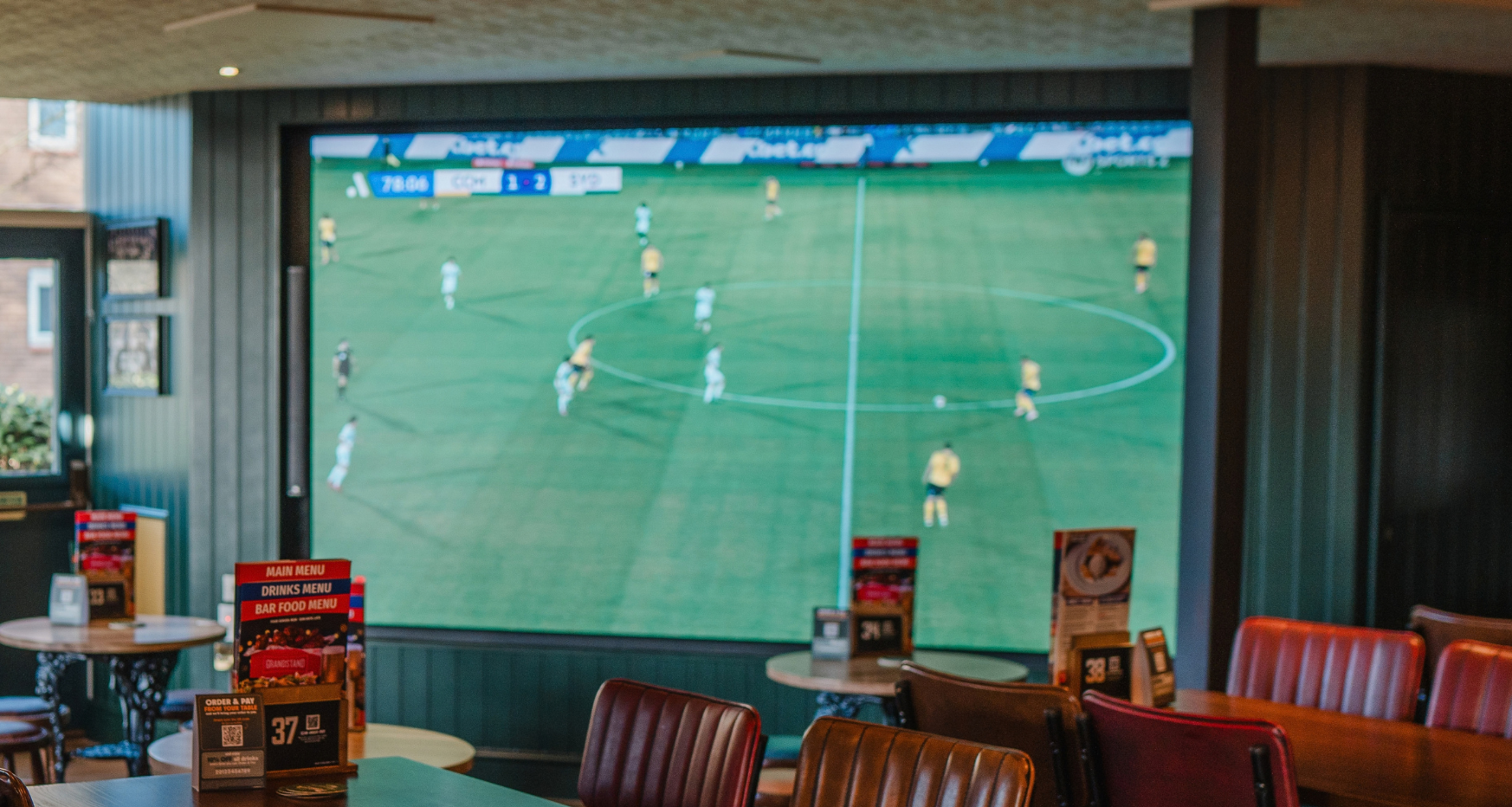 The Red Lion pub in Brimington sports screen